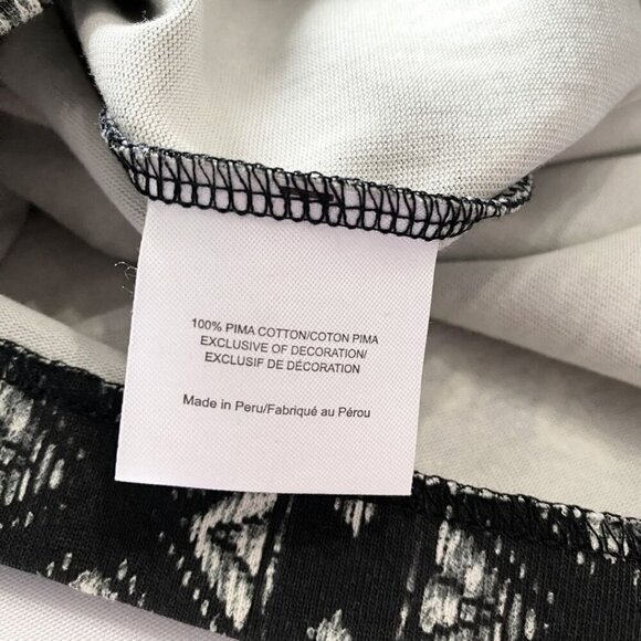 TORY BURCH GREY WHITE BOLOGAN GEO PATTERN PIMA COTTON DRAWSTRING UTILITY DRESS - Picture 8 of 8